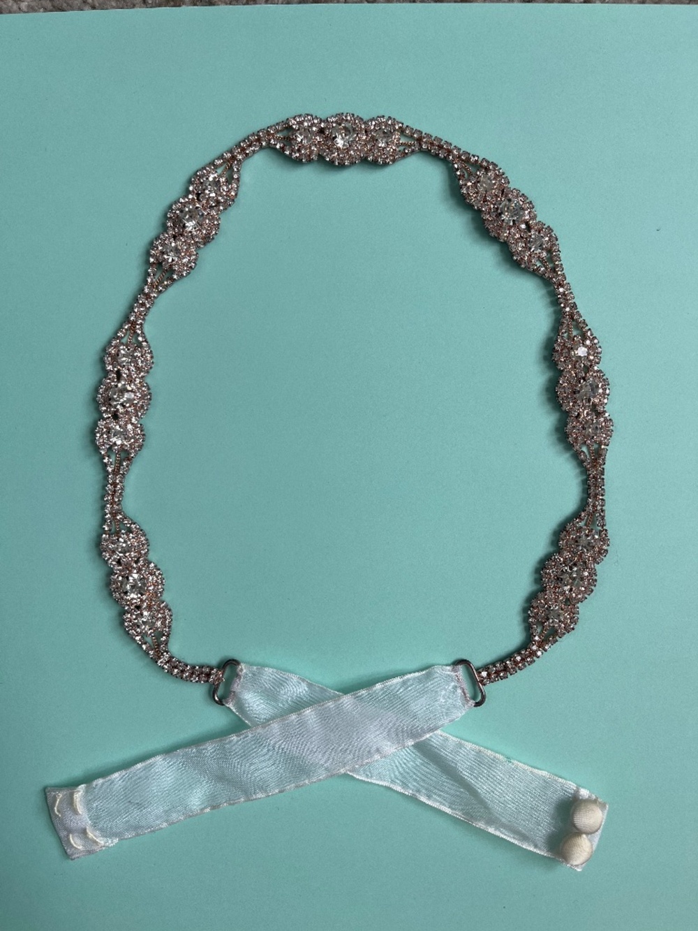 Rose gold crystal belt